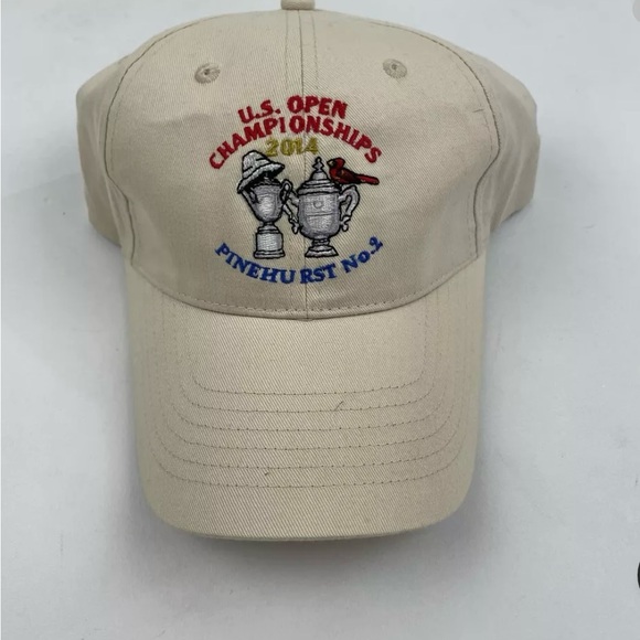 NWT US Open Championships 2014 Pinehurst No.2 Golf Hat 100% Cotton. OSFA Khaki - Picture 1 of 5